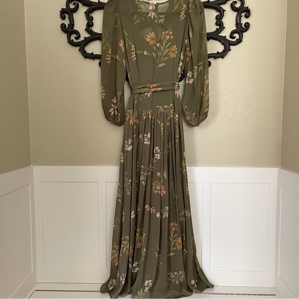 CALVIN KLEIN Women’s Balloon Sleeve Floral Maxi Dress Size 8 - Picture 8 of 15